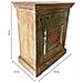 Comodino In Legno Con Finitura Artigianale Marrone 53x27x69h Cm - Foto miniatura 3