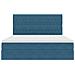 Letto con contenitore e LED Blu Scuro 180 x 200 cm Velluto - Foto miniatura 8