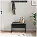 Panca per ingresso con cuscino Rovere Nero 63 x 38 x 40 cm - Foto miniatura 4