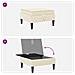 Pouf con Storage Crema Velluto - Foto miniatura 8