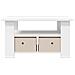 Tavolino da salotto Bianco 77 x 55 x 42 cm Legno multistrato - Foto miniatura 5