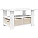 Tavolino da salotto Bianco 77 x 55 x 42 cm Legno multistrato - Foto miniatura 7