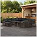 Set Divano da Giardino 13 pz Grigio e Grigio Scuro polyrattan - Foto miniatura 2