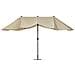 Ombrellone Grande Doppio 460 Cm In Color Grigio-beige Sibilla - Foto miniatura 29