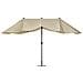 Ombrellone Grande Doppio 460 Cm In Color Grigio-beige Sibilla - Foto miniatura 21