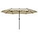 Ombrellone Grande Doppio 460 Cm In Color Grigio-beige Sibilla - Foto miniatura 18