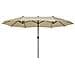 Ombrellone Grande Doppio 460 Cm In Color Grigio-beige Sibilla - Foto miniatura 32