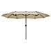 Ombrellone Grande Doppio 460 Cm In Color Grigio-beige Sibilla - Foto miniatura 23