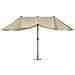 Ombrellone Grande Doppio 460 Cm In Color Grigio-beige Sibilla - Foto miniatura 10