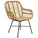 Sedia In Rattan Beige Canora - Foto miniatura 1