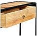 Tavolo Consolle 118x30x75 Cm In Legno Massello Di Mango - Foto miniatura 7