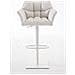 Sgabello Alto Bar Damaso I Sgabello Design Cucina Trapuntato in Tessuto con Braccioli E Schienale Imbottiti l Sedia Sgabello Bar Pub con Poggiapiedi Bianco Bianco - Foto miniatura 2