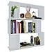 Libreria /Divisorio Bianco 80x24x96 cm in Legno Multistrato - Foto miniatura 3