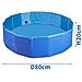 -pieghevole Cane Piscina Animale Con Vasca Per Bambini Portatile Pcv Antiscivolo Capretti Che Bagnano Vasca Per Cucciolo Del Gatto Pesce Blu 80 20cm - Foto miniatura 3