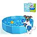 -pieghevole Cane Piscina Animale Con Vasca Per Bambini Portatile Pcv Antiscivolo Capretti Che Bagnano Vasca Per Cucciolo Del Gatto Pesce Blu 80 20cm - Foto miniatura 1
