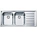 Lavello NEX621 DX 2 Vasche Gocciolatoio a Destra Dimensioni 116 x 51 cm Colore Inox Satinato Serie Neptune - Foto miniatura 3