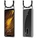 Catena Di Telefoni Cellulari Compatibile Con In Nero Argento - Coperchio Protettivo In Silicone Con Anelli D'argento, Cinturino In Corda E Custodia Staccabile - Foto miniatura 7