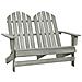 Sedia da Giardino Adirondack a 2 Posti in Legno di Abete Grigia - Foto miniatura 1