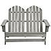 Sedia da Giardino Adirondack a 2 Posti in Legno di Abete Grigia - Foto miniatura 2