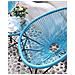 Acapulco Set Di 2 Poltrone A Forma Di Uovo + Tavolino Blu - Foto miniatura 5