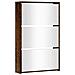 Scarpiera Con Specchio A 3 Livelli Rovere Fumo 63x17x102,5 Cm - Foto miniatura 3