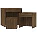 Tavolini Impilabili 3 Pz Rovere Marrone In Legno Multistrato - Foto miniatura 6