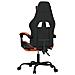 Sedia da Gaming Girevole Poggiapiedi Nero Arancione Similpelle - Foto miniatura 3