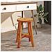 Sgabello Marrone 38x38x45 Cm Rotondo Legno Massello Di Acacia - Foto miniatura 3