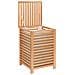 Cesto Del Bucato 45x45x65 Cm Legno Massello Di Noce - Foto miniatura 2