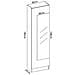 Scarpiera Zevola, Portascarpe Salvaspazio Da Ingresso, Mobiletto Portascarpe A 1 Anta A Specchio, 50x27h186 Cm, Bianco - Foto miniatura 3