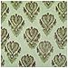 Set Di 2 Cuscini Rungia Velluto 45 X 45 Cm Verde Trama Floreale - Foto miniatura 3