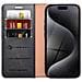 Custodia Originale F-protect Rfid Flip Book Case Per Apple Iphone 15 Pro Black - Foto miniatura 3