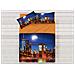 Lenzuola Copriletto Letto Sogni D''oro 100% Cotone Disegno City Moon D69 Singolo City Moon D69 - Foto miniatura 1
