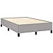 Giroletto A Molle Con Materasso Grigio Chiaro 120x190cm Tessuto - Foto miniatura 2