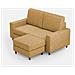 Divano Sakar 2 Posti (due Sedute Da 60cm) + Pouf Misure Esterne L. 148 P. 155 Colore Ocra - Foto miniatura 1