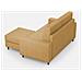 Divano Sakar 2 Posti (due Sedute Da 60cm) + Pouf Misure Esterne L. 148 P. 155 Colore Ocra - Foto miniatura 5
