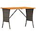Tavolo Giardino Piano Legno Acacia Grigio 105x75x72 Polyrattan - Foto miniatura 6