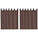 Tende In Voile Con Linguetta 2 Pz Marrone - Foto miniatura 1