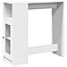 Tavolo Bar Con Rastrelliera Bianco 101x40x103,5 Cm Multistrato - Foto miniatura 2