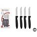 Set 4 Coltelli Per Peelare Neri 12,5x1x26,2 Cm. Colore Nero - Foto miniatura 1