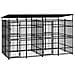 Gabbia per Cani da Esterno con Tetto in Acciaio 7,37 m² - Foto miniatura 1