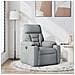 Poltrona Reclinabile in Tessuto Grigio Chiaro - Foto miniatura 2