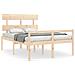 Letto per Anziani con Testiera Small Double in Legno Massello - Foto miniatura 1