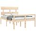 Letto per Anziani con Testiera Small Double in Legno Massello - Foto miniatura 4