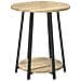 Set di 2 tavolini in legno ingegnerizzato rovere Sonoma e metallo - Foto miniatura 6