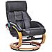 Poltrona Massaggiante Force Con Poggiapiedi Pelle Sintetica Nero - Foto miniatura 5