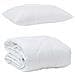 Duvet Estivo con Cuscino 2 pcs Bianco 135 x 200 cm Microfibra - Foto miniatura 1