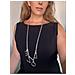 Collana Lunga Mylove, Argento 10µ E Cristallo Sw Nero - Foto miniatura 2