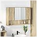 Mobiletto per specchio da bagno rovere sonoma 80 x 17 x 55 cm - Foto miniatura 2