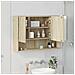 Mobiletto per specchio da bagno rovere sonoma 80 x 17 x 55 cm - Foto miniatura 4